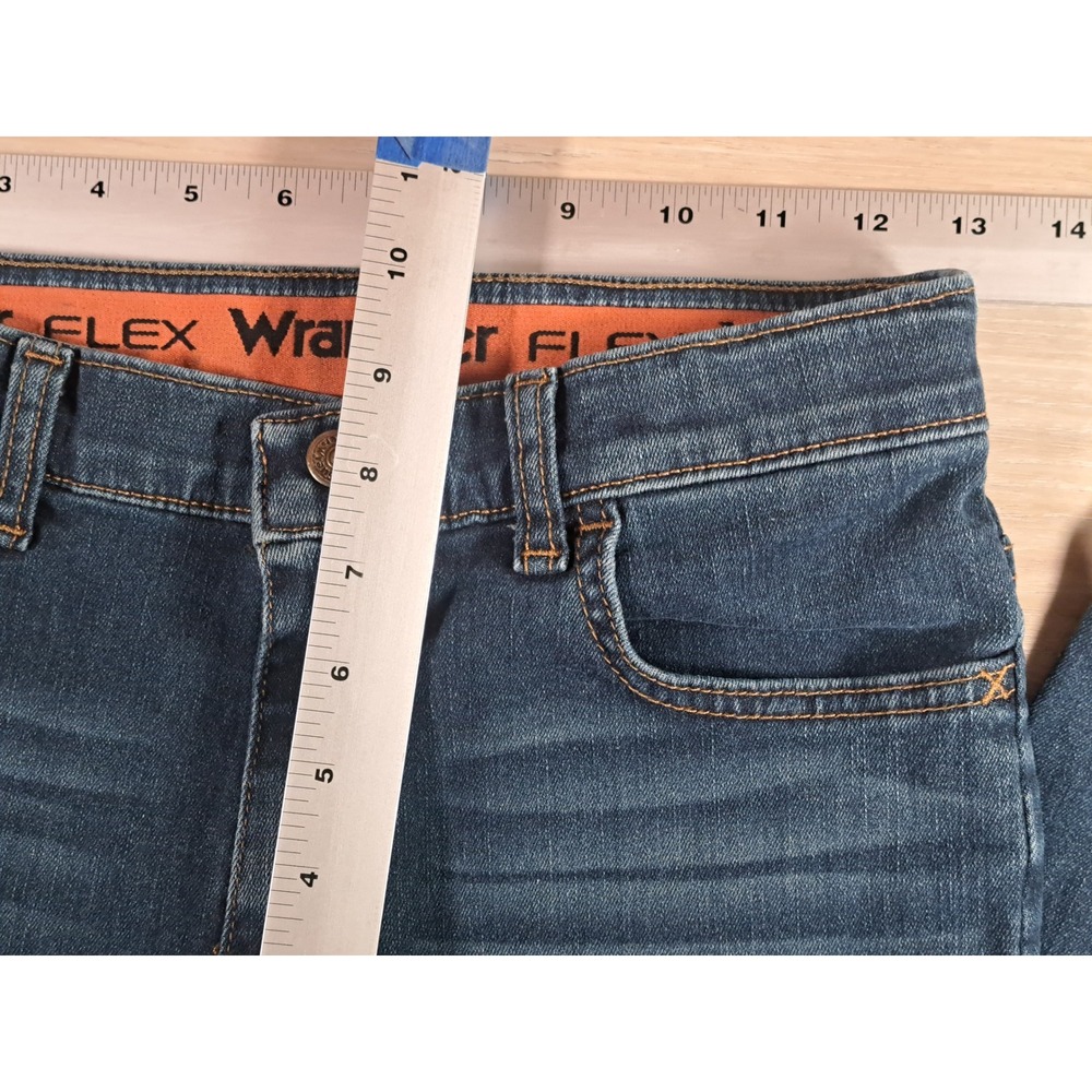 Wrangler Boys Flex‎ Regular Fit Straight Leg Jeans Dark Wash Size 12 Regular - Picture 3 of 5